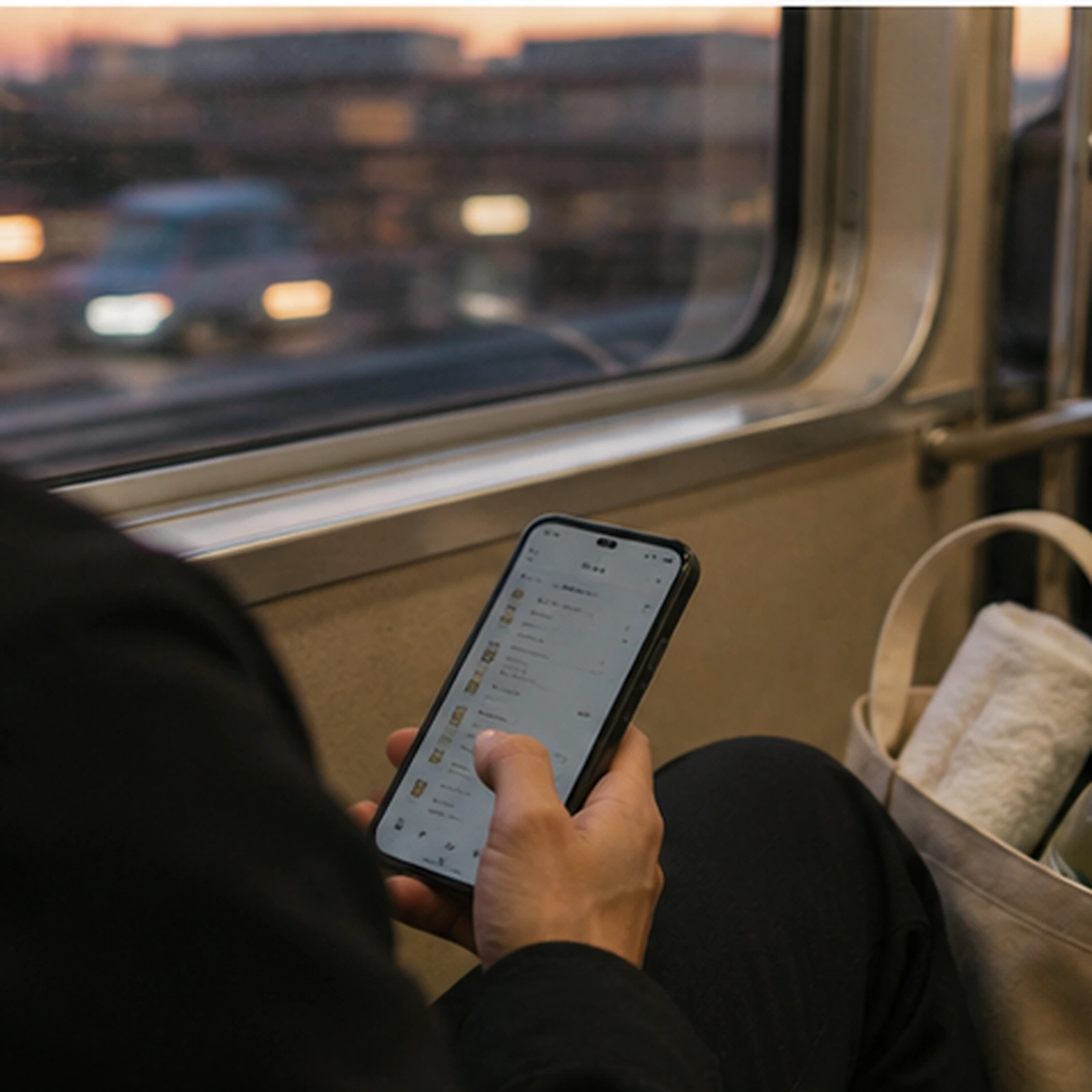 サウナ帰りの電車内